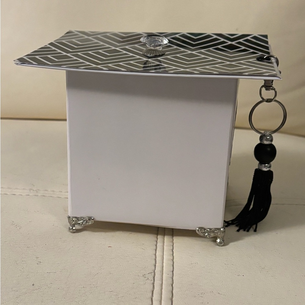 Elegant White and Black Gift Box
